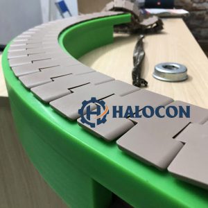 băng tải nhựa chạy cong