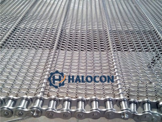 Hệ thống băng tải lưới inox trong lò chiên thực phẩm